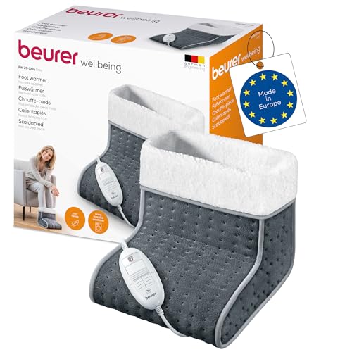 (-34%) Beurer FW 20 Cosy Fußwärmer, elektrische Fußheizung mit 3 Temperaturstufen und Abschaltautomatik, maschinenwaschbar, grau, wärmender Fußsack