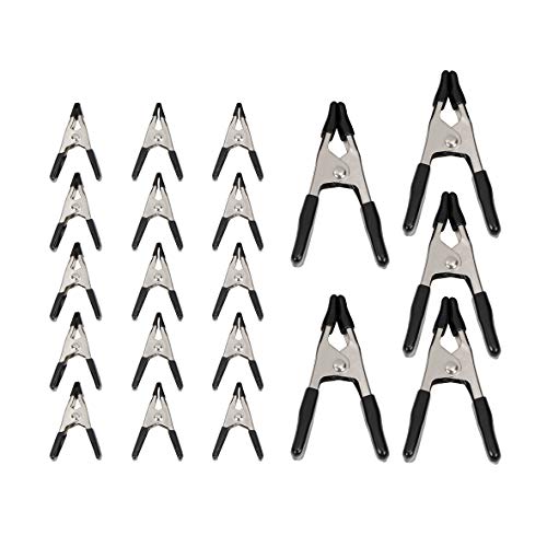 Amazon Basics Steel Spring Clamp Set PVC-Coated 20-Piece