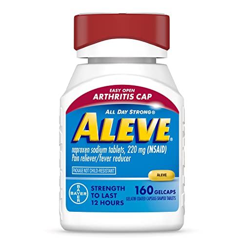 Aleve Gelcaps with Easy Open Arthritis Cap, Naproxen Sodium, Medication for Arthritis Pain, 160 Count