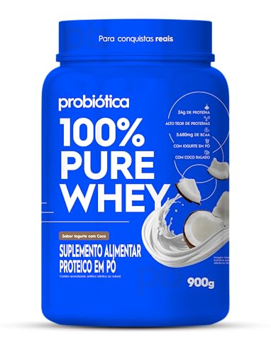 Probiótica 100% Pure Whey, Sabor Iogurte C/Coco - 900 g
