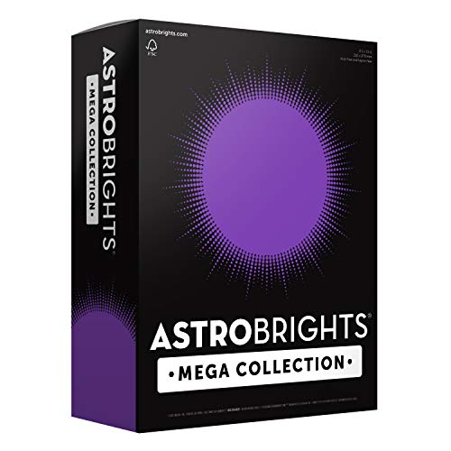Astrobrights Mega Collection, Colored Cardstock, Ultra Purple, 320 Sheets, 65 lb/176 gsm, 8.5" x 11" - MORE SHEETS! (91696)