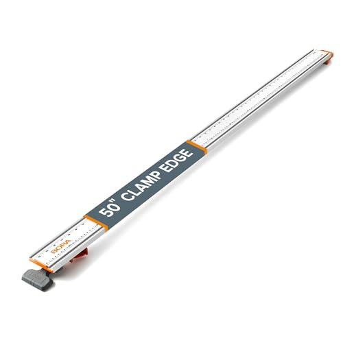 BORA 50” NGX Clamp Edge, Straight Cut Guide for Circular Saws, Easy to Use, Great for Cross-Cutting Plywood Sheets and Routing Dados, 544050