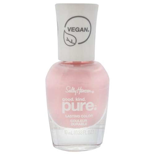 Sally Hansen Good.Kind.Pure., Pink Cloud, 100% Vegan, Long Lasting, Semi Opaque, Shiny Pink Nail Polish