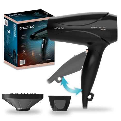 (-77%) Cecotec Ionic Haartrockner mit Diffusor Bamba IoniCare 5450 Power & Go Pro Ice, 2400 W Leistung, Präzisionsdüse, Diffusor mit echten Ionen und großem Durchfluss. (Bronze)