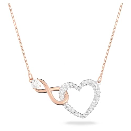 (-35%) Swarovski Hyperbola Halskette, Unendlichzeichen und Herz, Weiss, Metallmix
