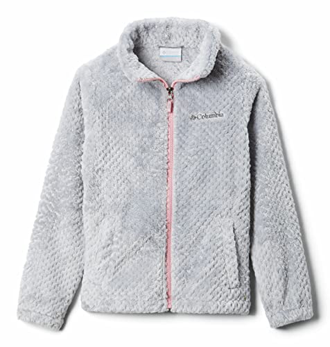 Columbia Youth Girls Fire Side Sherpa Full Zip, Columbia Grey, XX-Small