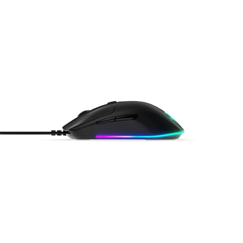 SteelSeries Rival 3 Gaming Mouse, 8500 CPI TrueMove Core Optical Sensor, 6 Programmable Buttons, Split Trigger Buttons, Brilliant Prism RGB Lighting (