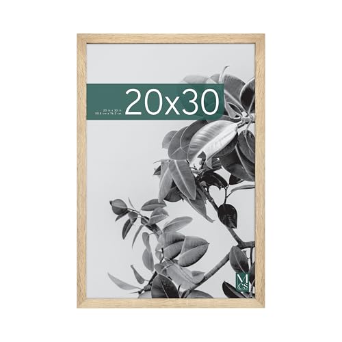 MCS Studio Gallery 20x30 Poster Frame Natural Woodgrain, Vertical & Horizontal Wall Hanging Large Picture Frame for Photos, Posters & Art Prints (1-Pack)