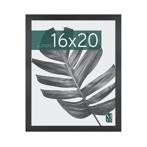 MCS Studio Gallery 16x20 Poster Frame Black Woodgrain, Vertical & Horizontal Wall Hanging Large Picture Frame for Photos, Posters & Art Prints (1-Pack)