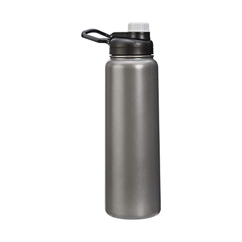Amazon Basics Large Stainless Steel Insulated Water Bottle, Spout Lid, 30.1 ounces, GrayKids Stainless Steel Water Bott