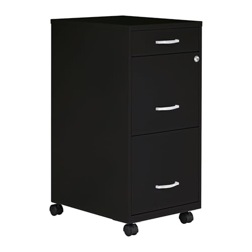 Lorell LYS SOHO Box/File/File 3-Drawer Mobile File Cabinet, BlackLorell LLR42291 2-Drawer Vertical File, 15" x 22&