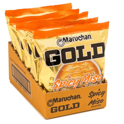 Maruchan Gold Spicy Miso Craft Ramen Noodles, Restaurant Quality Instant Ramen, 4.21 Oz, 5 Count