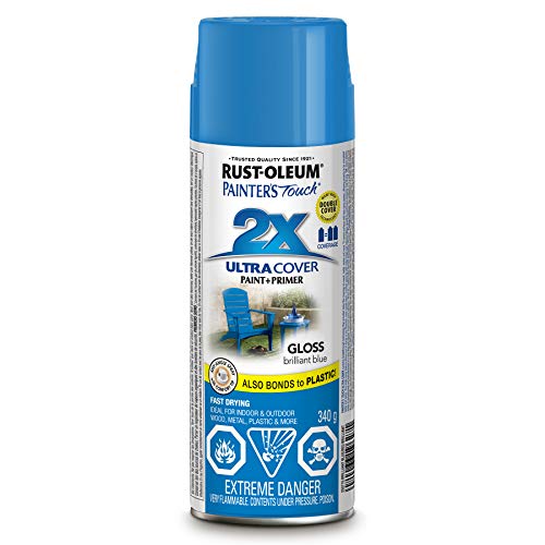 Rust-Oleum Painter's Touch 2X Ultra Cover Multi-Purpose Paint And Primer in Gloss Black, 340 G Aerosol Spray Paint 253700 Ships Same Day from Calgary photo 2