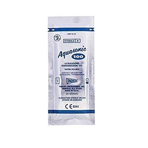 Aquasonic 100 Ultrasound Gel, Ultrasonic Transmission Gel, Water Soluble Hypoallergenic Bacteriostatic, Non-Sensitising Gel for Therapeutic Medical Ultrasound and Beauty Application, Sachets, 48 Pack