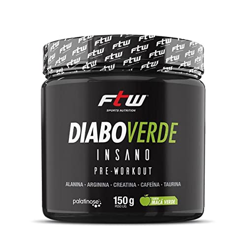 Pré Treino Pre Workout DIABO VERDE Pote 300g Sabor Cereja Ice FTW