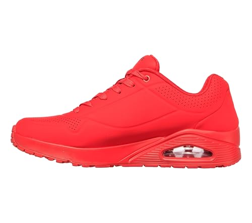 (-36%) Skechers Herren Uno Stand On Air Turnschuhe, Red Durabuck / Mesh, 46 EU