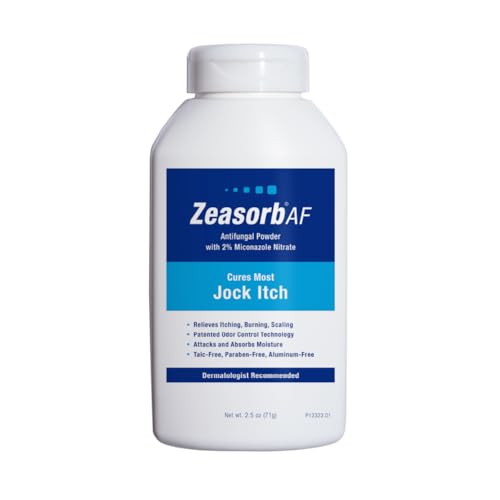 Zeasorb Super Absorbent Antifungal Treatment Powder for Jock Itch, Dermatologist Recommended, Attacks & Absorbs Moisture, Patented Odor Control Technology, with Bentonite Clay and Aloe, 2.5 oz bottle