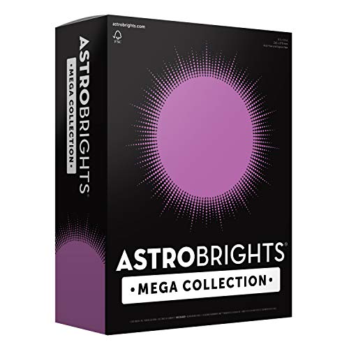Astrobrights Mega Collection Colored Paper, 8 ½ x 11, 24 lb/89 gsm, Bright Purple, 625 Ct. (91675) "Amazon Exclusive" - More Sheets!