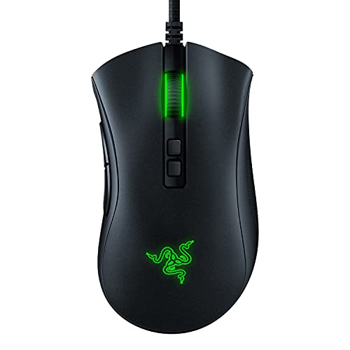 Razer DeathAdder V2 Wired Gaming Mouse | 8 Programmable Buttons | 20,000 DPI Optical Sensor - Chroma RGB Lighting - Classic Black - RZ01-03210100-R3M1