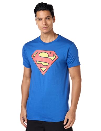 DC Comics Men's Superman Logo T-Shirt, 3X-Large, Royal
