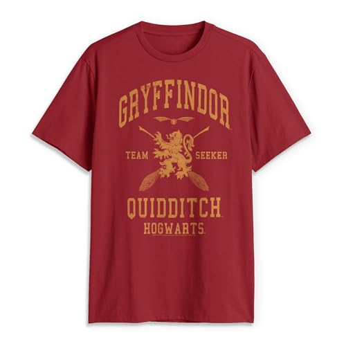 Warner Bros Gryffindor Quidditch Seeker Premium Soft Hand Solid Tee Cardinal