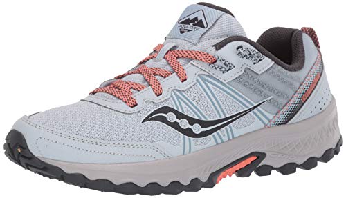 Saucony Women's Excursion TR14 Trail Running Shoe, Sky | Coral, 9