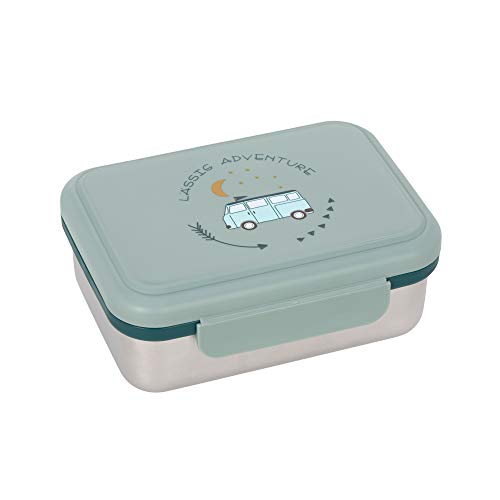 (-30%) LÄSSIG Kinder Brotdose Edelstahl Lunchbox mit Trennwand Adventure Bus