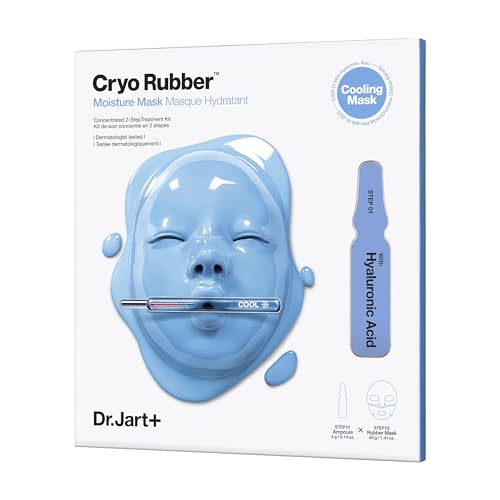 Dr.Jart+ Cryo Rubber Korean Face Mask with Moisturizing Hyaluronic Acid | Korean Skin Care | Travel Size, 1 Pack