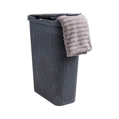 Mind Reader Slim Laundry Basket with Laundry Handles