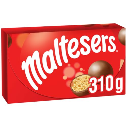 Maltesers Chocolate Bulk Gift Box, Milk Chocolate & Honeycomb, 310g, with Light & Crispy Malt Centre, Ideal for Gifting, Movie Night Sharing & Parties