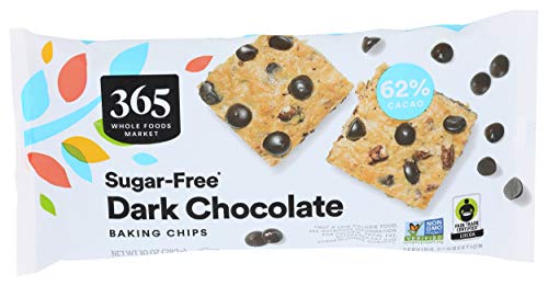 365 by Whole Foods Market, Sugar-Free Dark Chocolate Baking Chips, 10 Ounce