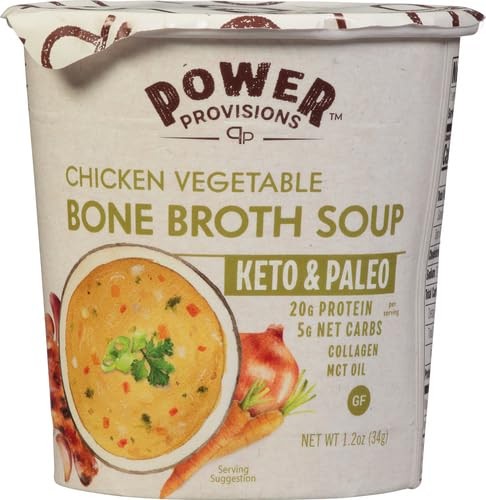Power Provisions Chicken Vegetable Bone Broth Soup, 1.2 OZ
