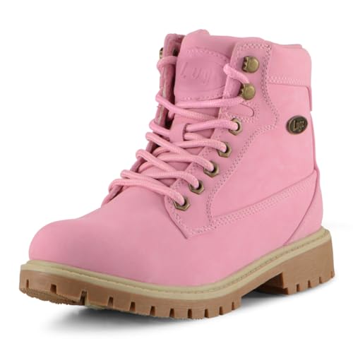 Lugz | Mantle Hi Womens Boots | Slip Resistant Womens Fall Boots | Everyday Women Footwear, Bubblegum Pink/Cream/Gum, 8 M