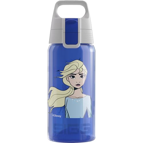 🔥 STARKER PREIS (-36%) SIGG VIVA ONE Elsa II Kinder Trinkflasche (0.5 L), schadstofffreie Kinderflasche mit auslaufsicherem Deckel, einhändig bedienbare Wasserflasche