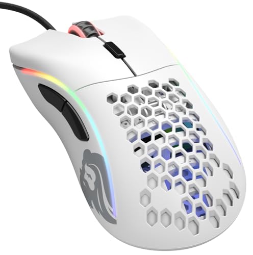 Glorious PC Gaming Race USB Model D Lightweight Ergonomic Gaming Mouse - Matte White Edition