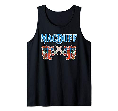 MacDuff Scottish Clan Lion Family Name Tartan Kilt Tank Top