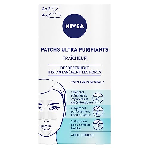 🔥 SELTEN SO GÜNSTIG (-43%) NIVEA - Ultra reinigendes Gesichtspflaster für Frische – entfernt Poren – entfernt Mitesser, Unreinheiten & überschüssiges Talg – gereinigte, saubere & frische Haut – Zitronensäure – alle Hauttypen