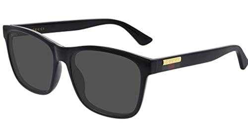Gucci Classic Round Sunglasses, Black-Black-Grey, 57