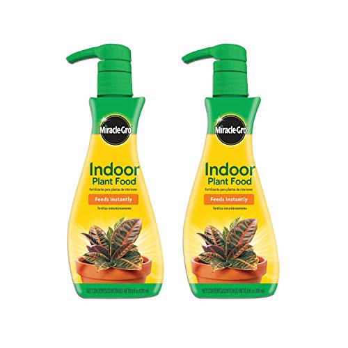 Miracle-Gro Indoor Plant Food, Liquid Plant Food for Houseplants, Snake Plants, Peace Lilies, Flowers, Vegetables, Herbs and More, 8 oz., 2-Pack