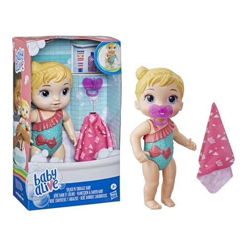 Baby Alive, Boneca, Banho Carinhoso - Cabelos Loiros, Acessórios Inclusos, 25 cm