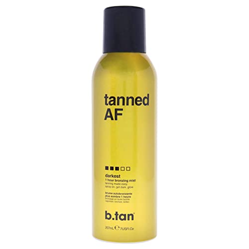 b.tan Self Tanner Bronzing Mist | Fast, 1 Hour Express Sunless Tanning Spray, No Fake Tan Smell, Dark Bronzing Glow, Face & Body, No Added Nasties, Vegan & Cruelty Free, 7 Fl Oz