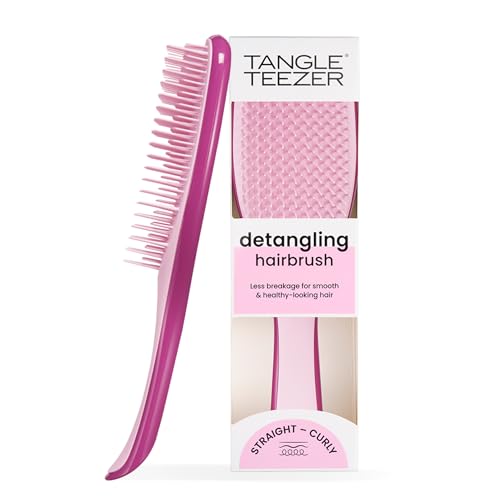 Tangle Teezer | The Wet Detangler Hairbrush for Wet & Dry Hair | For All Hair Types | Eliminates Knots & Reduces Breakage | Raspberry Rouge