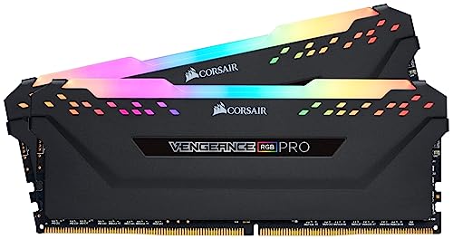 Corsair Vengeance RGB PRO 32GB (2x16GB) DDR4 Bis zu 3600MHz (PC4-28800) C18 Desktop Memory – schwarz