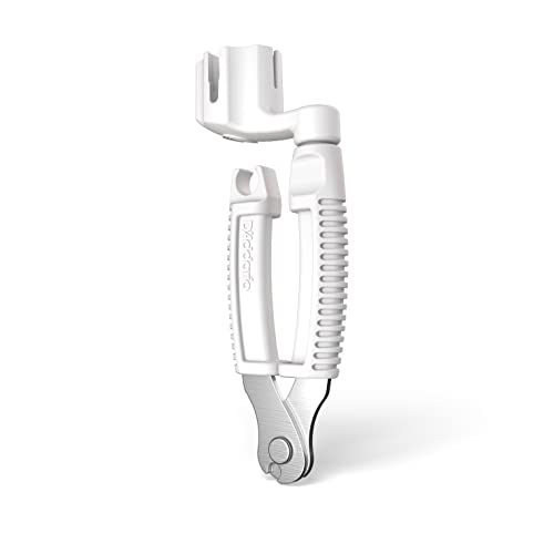 D'Addario Accessories Pro-Winder - The Original Guitar String Winder, Guitar String Cutter, Guitar Bridge Pin Puller - All in One Guitar Tool for Restringing - White