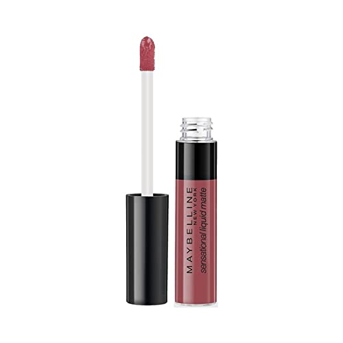 Maybelline New York Sensational Liquid Matte Lipstick, Non-sticky, Non-drying Lipstick, Hassle-Free & Precise Application, Long-lasting Liquid Matte