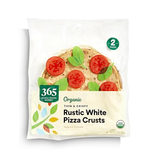 365 by Whole Foods Market, Organic Rustic White Pizza Crusts, 7 Inch, 2 Count, 3.5 Ounce