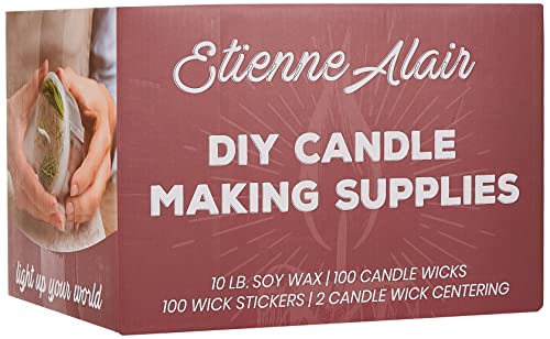 Etienne Alair Organic Soy Candle Wax for Candle Making, 10 lbs Natural Candles Making Supplies, Beeswax-Free, Paraffin-Free, Pure Soy Wax Flakes Perfect for Candles, Tealights and Melts