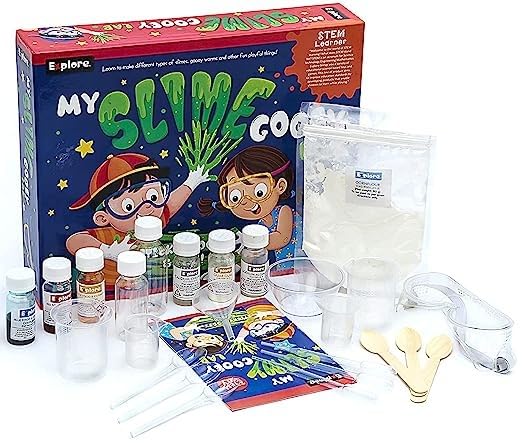 Eksploe My Slime Gooey Lab Science Kit – DIY Slime & Chemistry Experiment Toy for Kids, STEM Learning Kit for Boys & Girls, Safe & Fun Activity, Made 