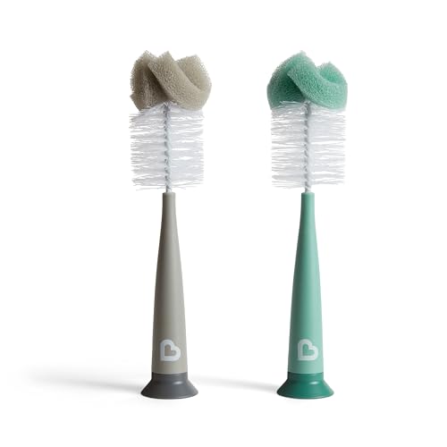 Munchkin Sponge Bottle Brush Grey Sage 2 Count