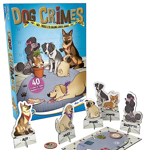 ThinkFun Dog Crimes Logic Game - Engaging Brainteaser for Kids and Adults | Fun Detective Theme | Memory and Reasoning Skill Builder | Unique Artwork | Suitable for Ages 8 and Up